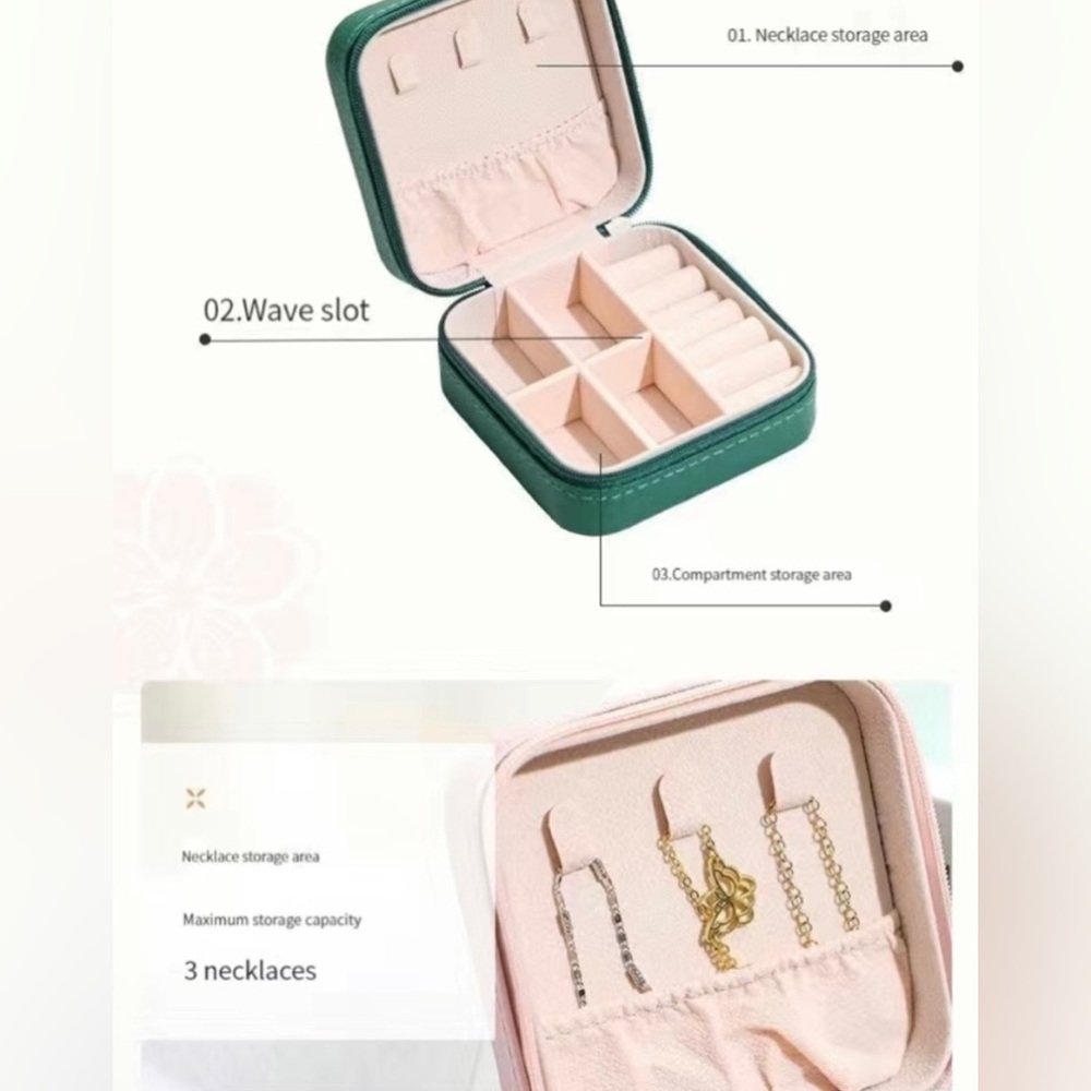 LAST! (1) Jewelry case Turquoise/tiffany-blue Jewelry Travel box - Picture 8 of 9